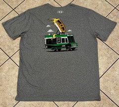 Under Armour Philly 215 Pretzel Food Truck Tee Shirt XXL Front Back Philadelphia