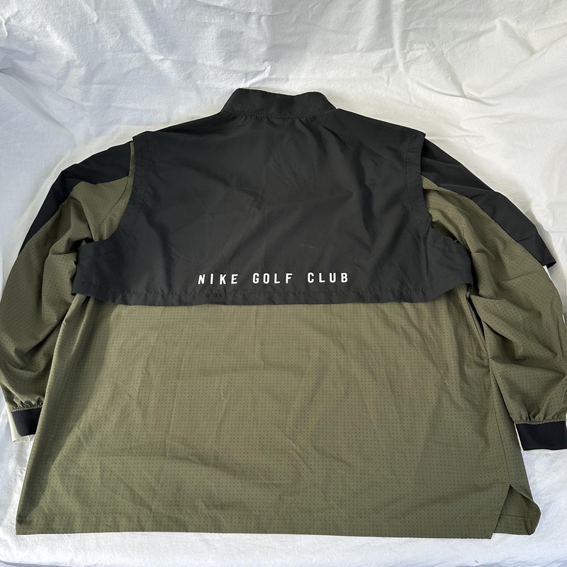 Nike Dri-FIT Golf Club Pullover Mens 3XL Green 1/4 Zip Mock Neck FQ1155-010 gallery