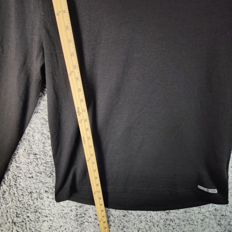 Omni-Wool Black Performance Base Layer Thermal Long Sleeve Shirt Mens XL Granola gallery