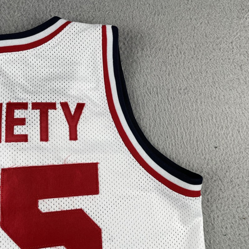 Vintage Ace Society #55 Basketball Jersey Medium Made In USA Red White & Blue gallery
