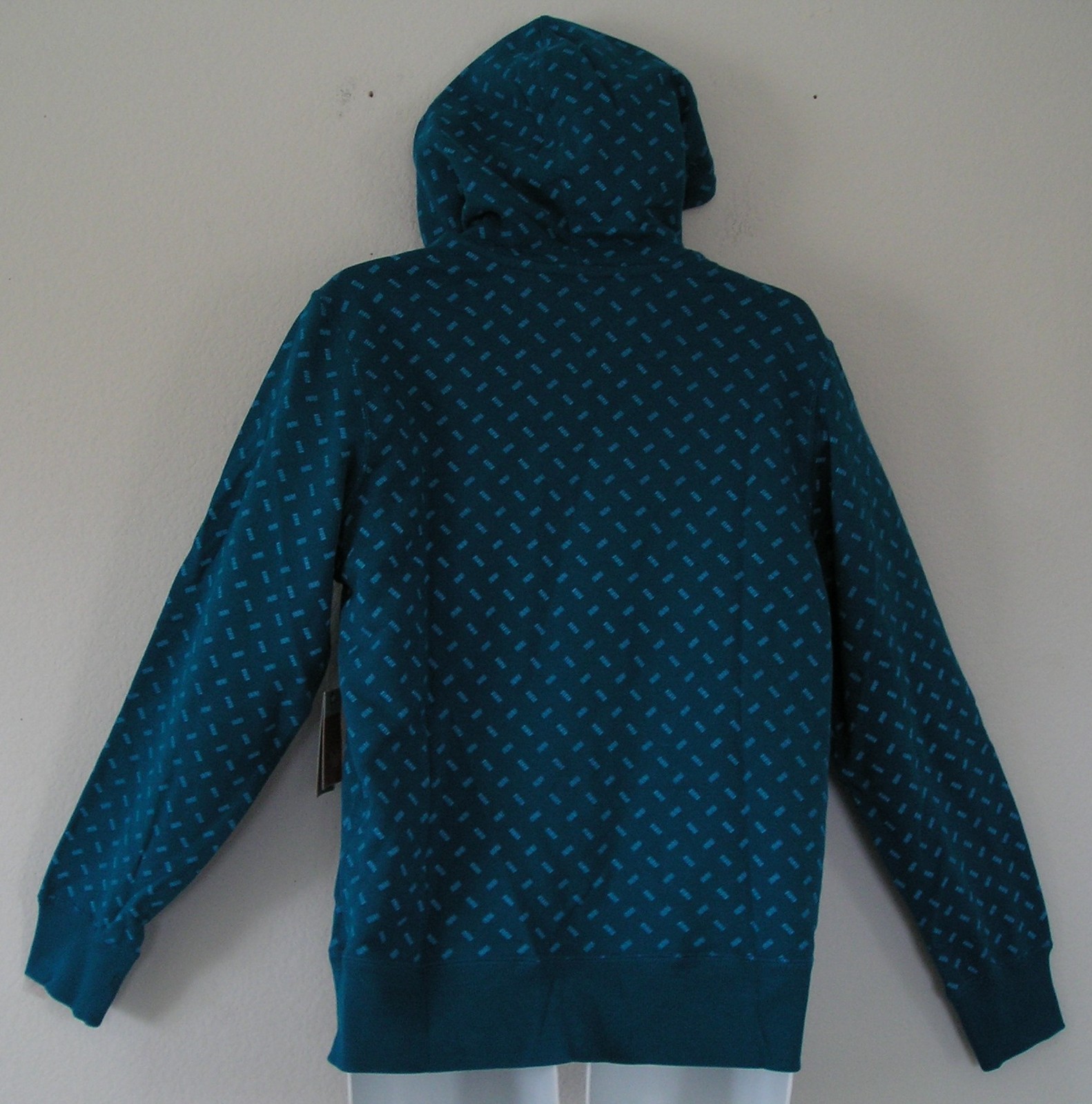 nwt~Nike ALLOVER PRINTED HYBRID Hoody Sweat Shirt 100%COTTON Fleece Top~Men sz L gallery