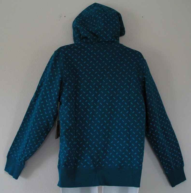 nwt~Nike ALLOVER PRINTED HYBRID Hoody Sweat Shirt 100%COTTON Fleece Top~Men sz L gallery