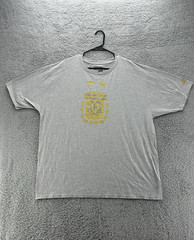 Adidas Argentina AFA Team The Go-To T Shirt Gray Soccer Futbol Sz 2XL