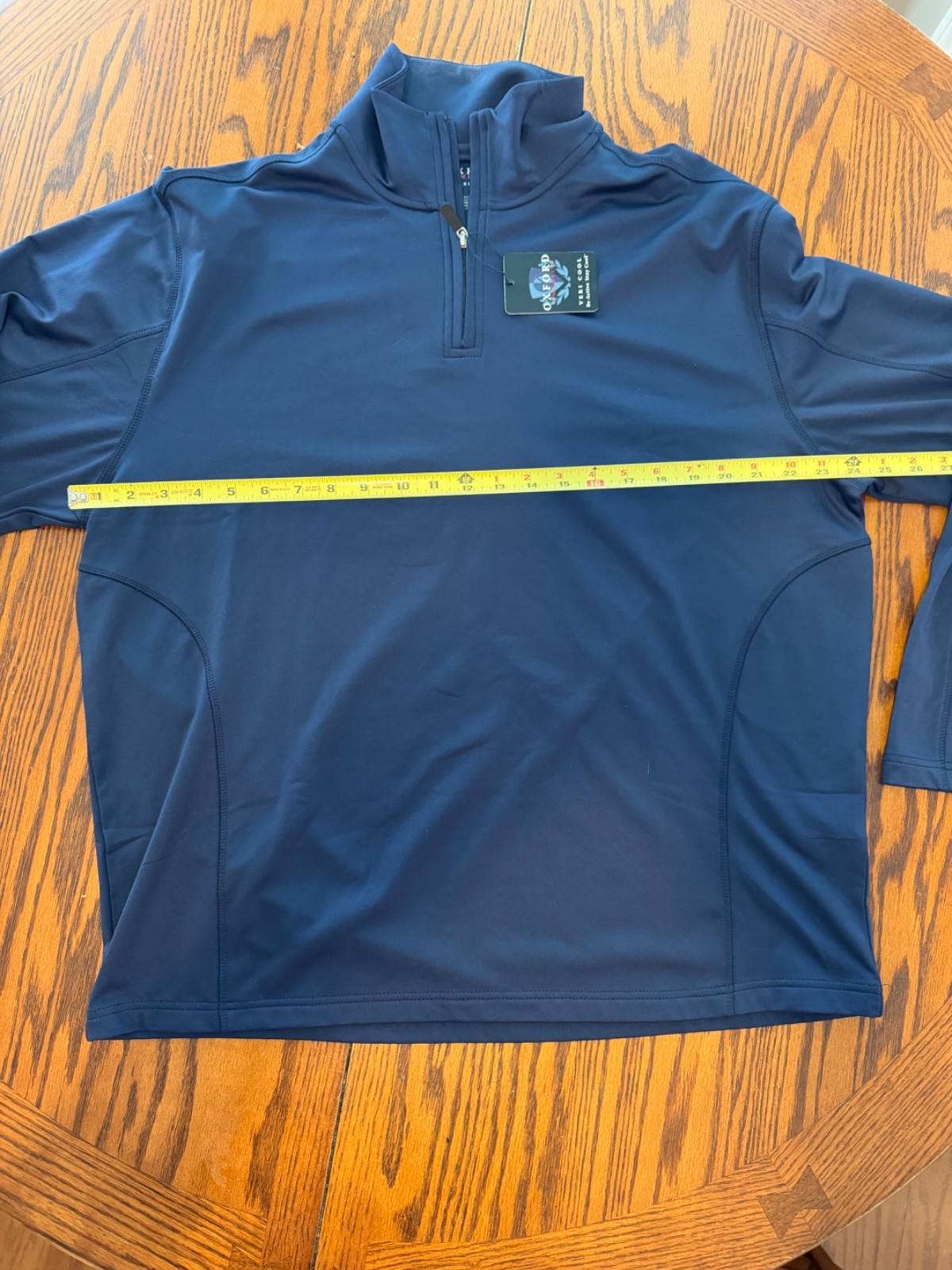 Oxford America Veri Cool Quarter Zip Pullover Men’s Large Navy Athletic Stretch gallery