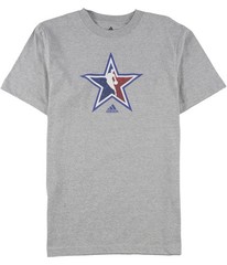 Adidas Mens NBA Logo Graphic T-Shirt, gray, S