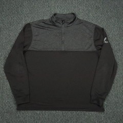 FootJoy Pullover Mens XL Black Gray Heather Yoke Half Zip Minnesota Valley CC
