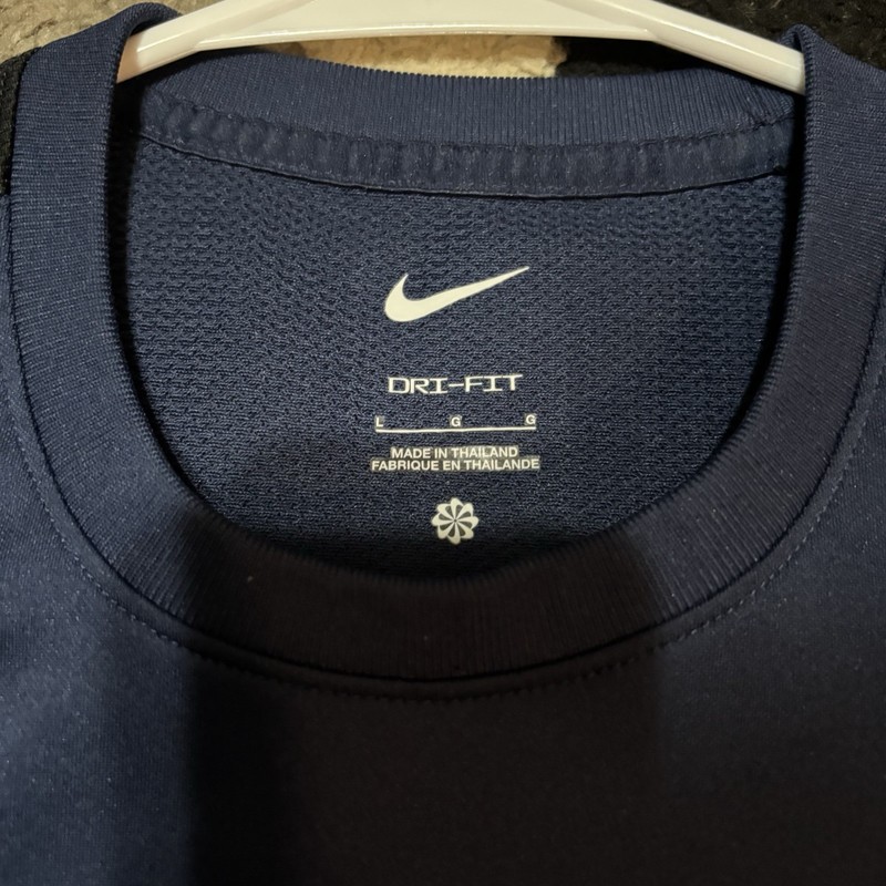 Nike Dri-FIT Men's Short Sleeve Crew Neck Jersey T-Shirt Blue/Black size L gallery