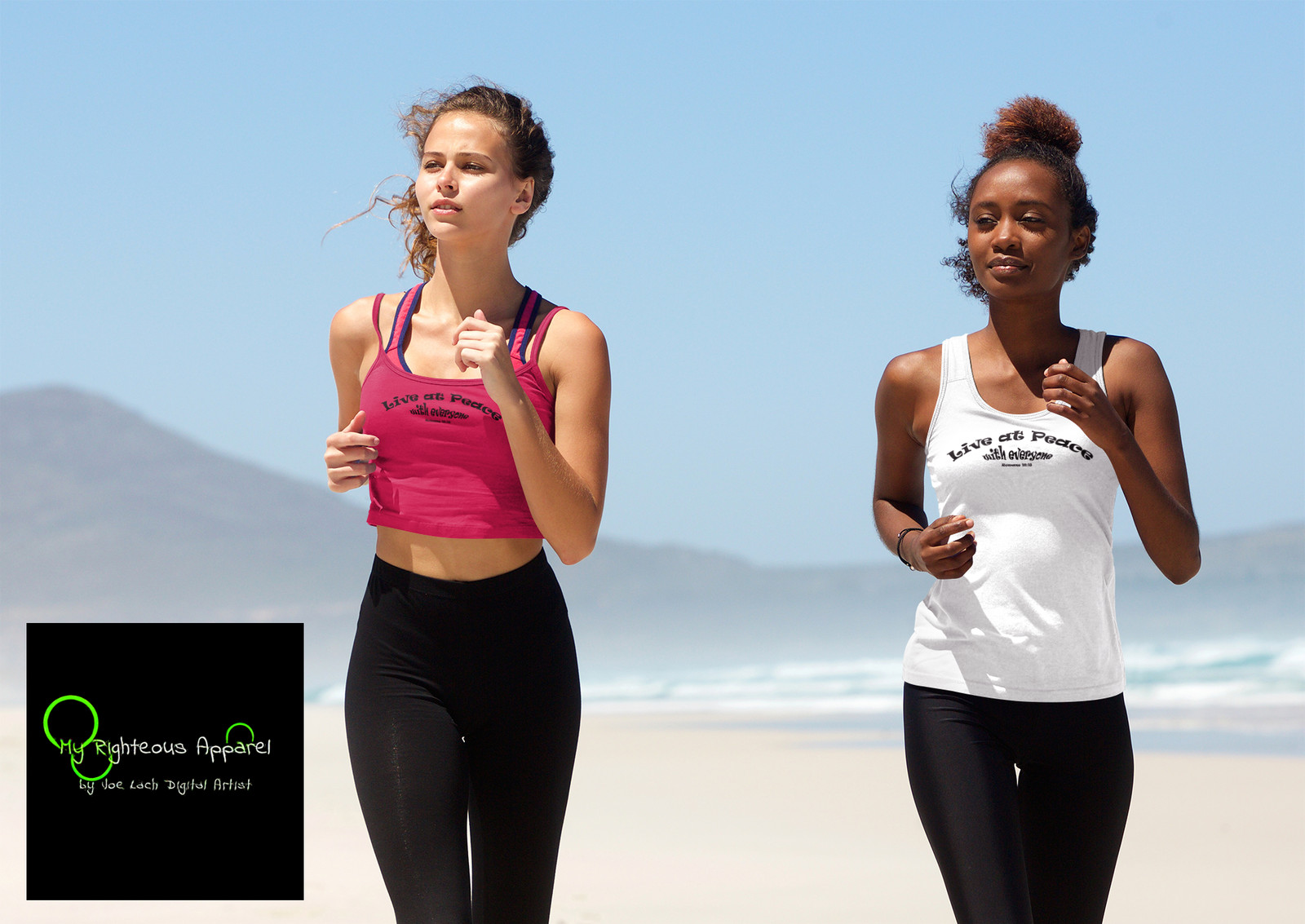 Next Level Ideal Racerback Tank "Live at Peace" gallery