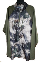 Men’s LG Mossy Oak Habit 1/3 Zip Performance Shirt Chest 44″ IVY Green Heather