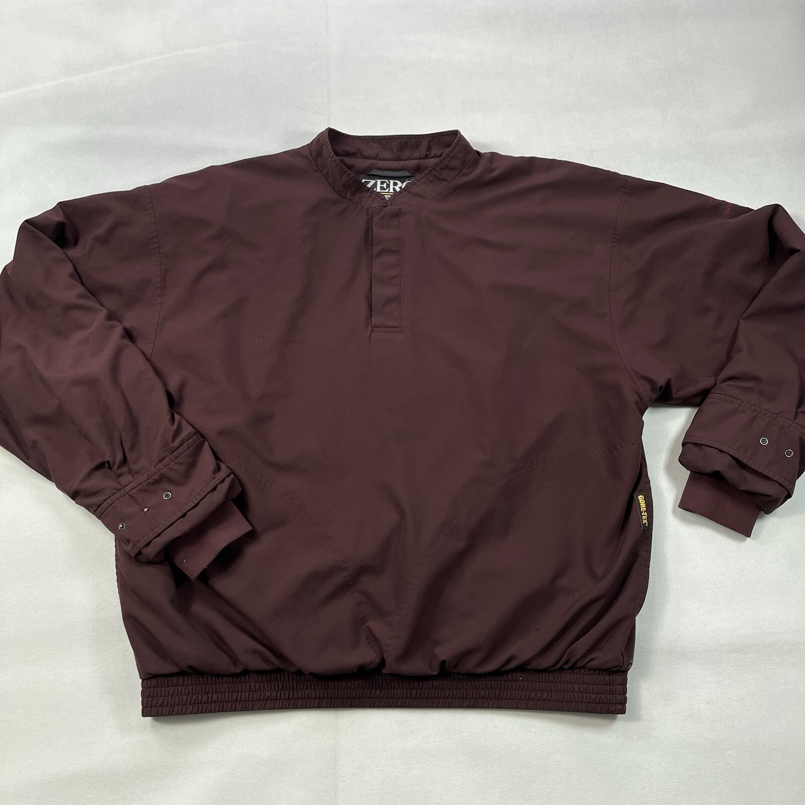 Zero Restriction Golf Pullover Men XL Maroon Gortex Absolut Vodka Logo FLAW gallery
