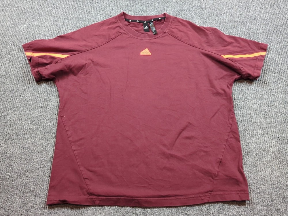 Adidas Shirt Mens XL Maroon Gameday Short Sleeve T-shirt Crew Neck Logo