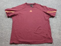 Adidas Shirt Mens XL Maroon Gameday Short Sleeve T-shirt Crew Neck Logo