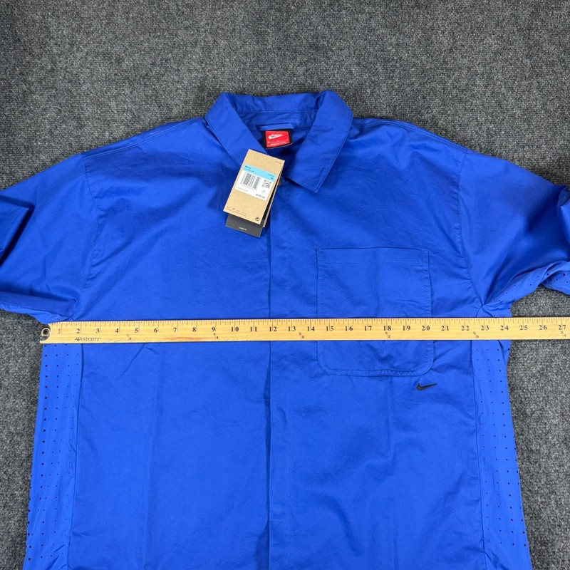 Nike Sportswear Tech Button-Down Jacket Mens Size M Blue Loose Fit NWT $140 gallery
