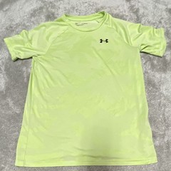Under Armour Men’s YXL Green Short Sleeve Crew Neck Loose Poly Logo Tee Gym