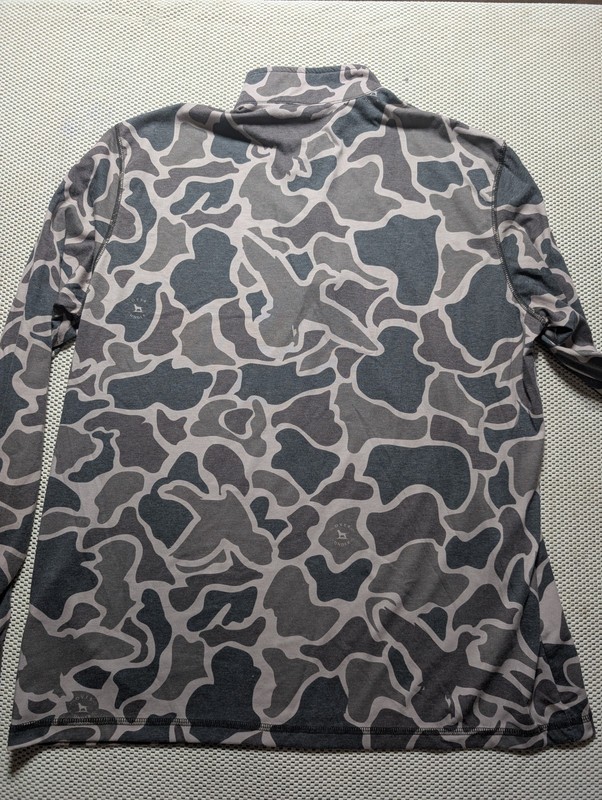 Over & Under Core Layer 1/4 Zip Pullover Duck Tech Camo Men's Size XL Soft gallery