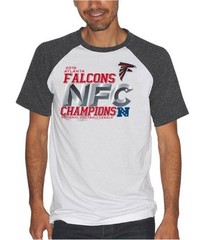 G-III Sports Mens Atlanta Falcons NFC Champs Graphic T-Shirt, fal, 2XL