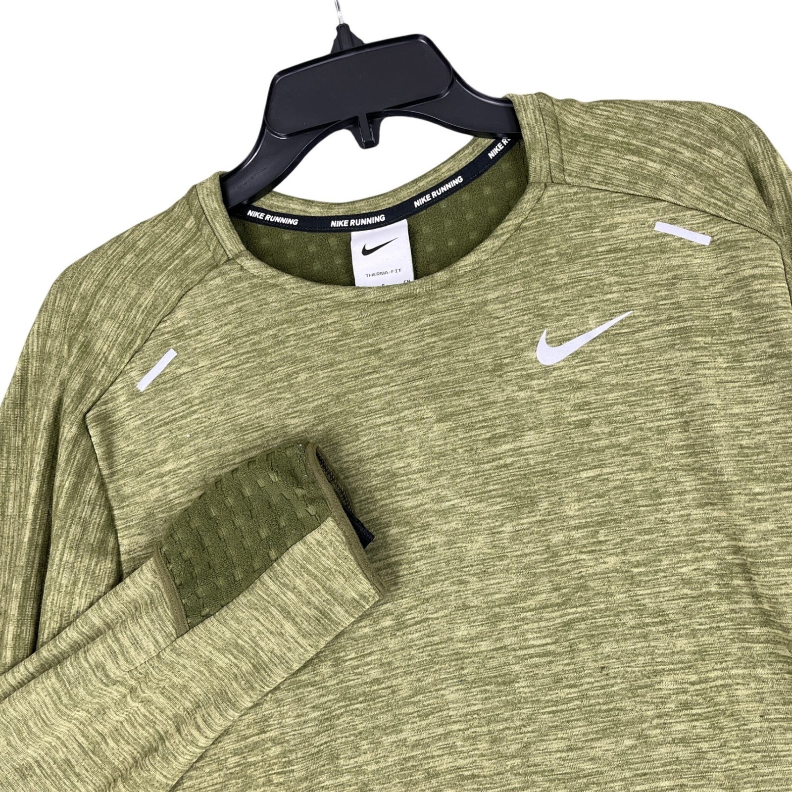 Nike Running Therma-FIT Performance Shirt Mens S Reflective Grid Fleece Training gallery