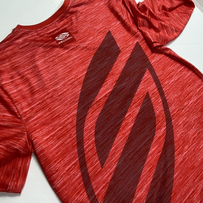 Selkirk Pickleball Shirt Long Sleeve Performance Tee Shirt Mens Medium M Red gallery