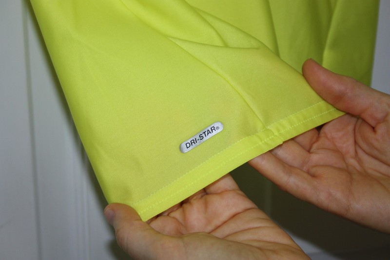 Starter Dri Star Mens Medium Pullover Shirt Green Yellow Athletic Stretch Short gallery