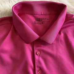 Nike Golf Polo Shirt Tour Performance Pink Polyester Size XLarge Mens