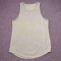BYLT Premium Basics Lux Tank Top Mens Medium Sage Green Drop Cut Curved Hem 9330