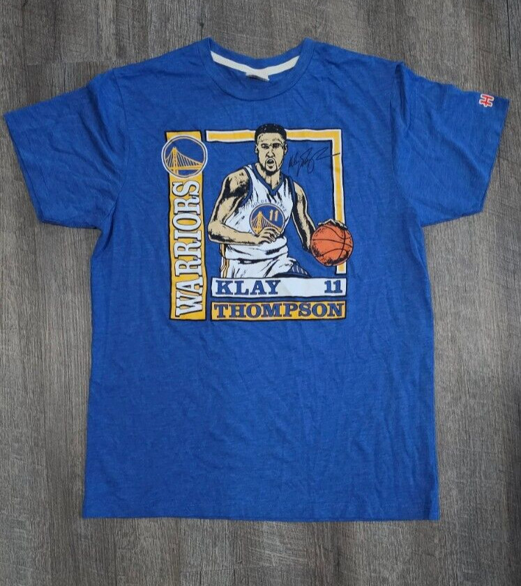 #11 Klay Thomson Golden State Warriors Mens T-shirt Size Medium Basketball Blue