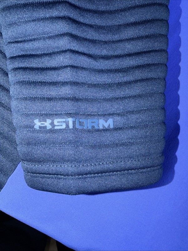 Under Armour Golf Pullover Mens Medium Blue UA Storm 1/4 Zip Performance gallery