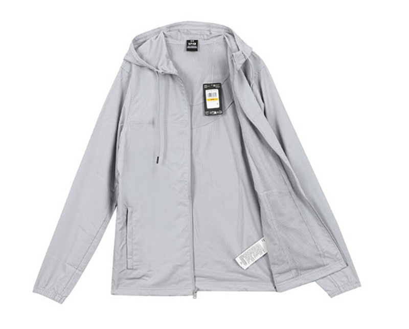 Under Armour Men RIVAL Woven Jackets Gray Running Windbreaker Shirt 1390149-011 gallery