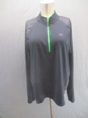 PEARL IZUMI Size L Mens BLK 1/2 Zip High Neck Training Gym Athletic Pullover 290