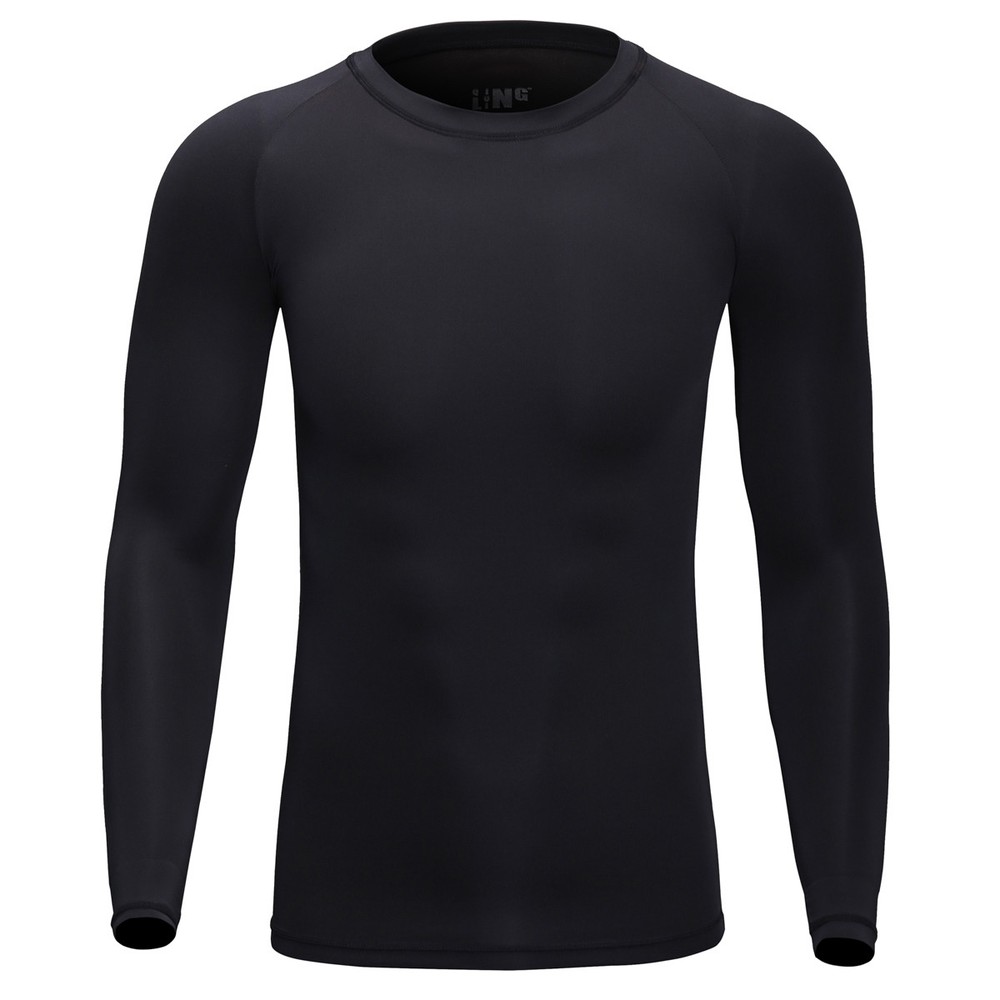 Men Cycling Base Layer Bicycle Long Jersey Sports Running Shirt Moisture Wicking