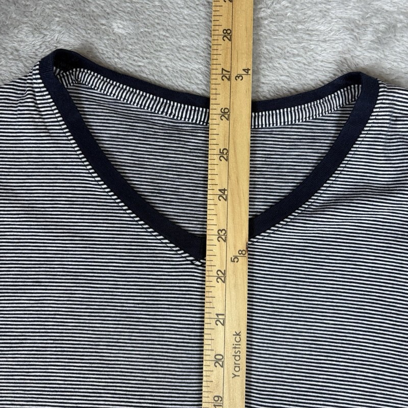 Lululemon Shirt Mens Small Short Sleeve Striped Slim Fit V-Neck Casual Everyday gallery