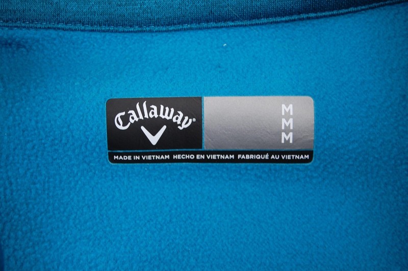 Callaway Golf Pullover Mens Medium Blue 1/4 Zip Fleece Lined Mock Neck Top gallery