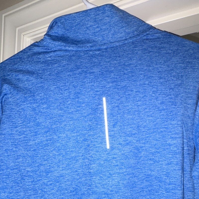 Nike Dri-FIT Athletic 1/4 Zip Pullover Blue Long Sleeve Women’s Small Running gallery