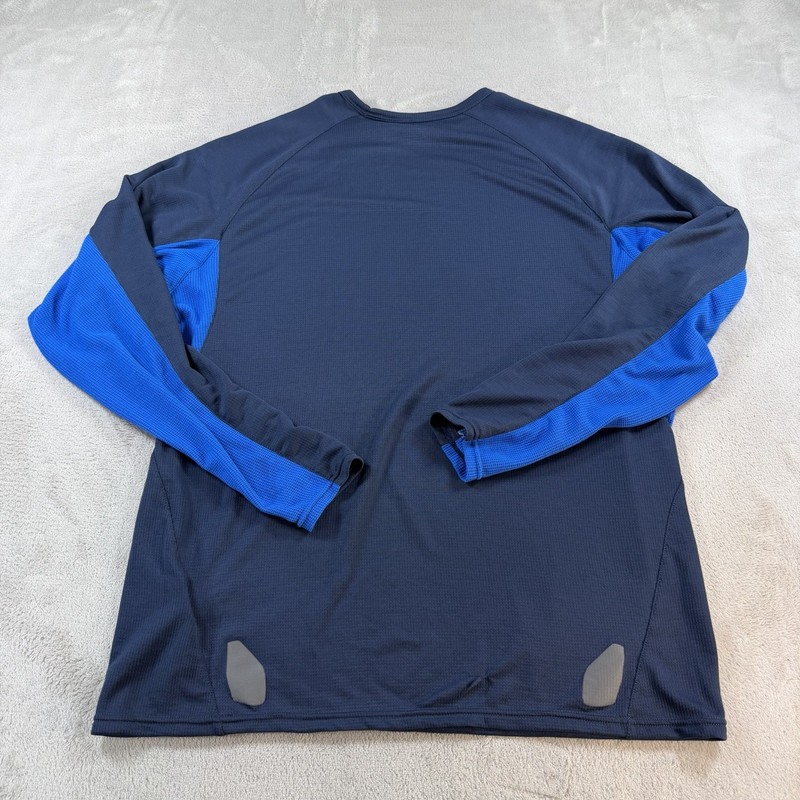 Nike Mens Sphere Dry Crewneck Running Shirt Blue XL Long Sleeve Vintage 2005 gallery