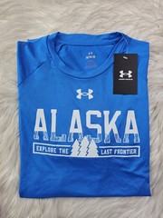 Under Armour Alaska Explore The Last Frontier (M) NWT Blue Short Sleeve Shirt