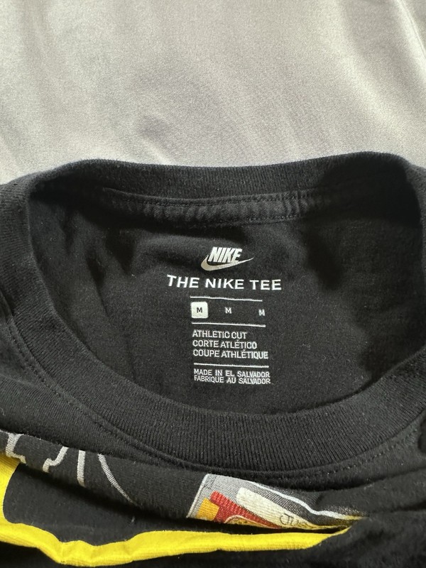 Nike Sportswear Retro Cassette Tape Graphic Long Sleeve T-Shirt Black Yellow M gallery