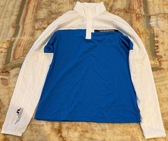 NWT J Lindeberg Mens Noah 1/4 Zip Golf Mid Layer Pullover Skydiver Blue Modern S