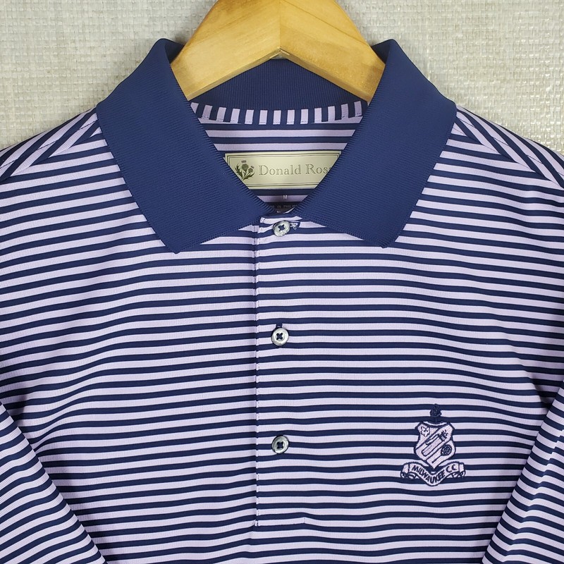 DONALD ROSS x MILWAUKEE CC Size Medium Performance Polo Shirt Mens Blue Lilac gallery
