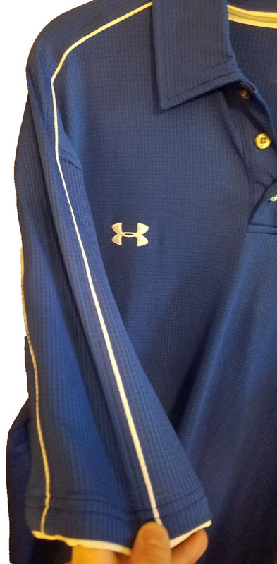Under Armour Mens UA Heat Gear Playoff Printed Polo / Blue / Loose / LARGE gallery