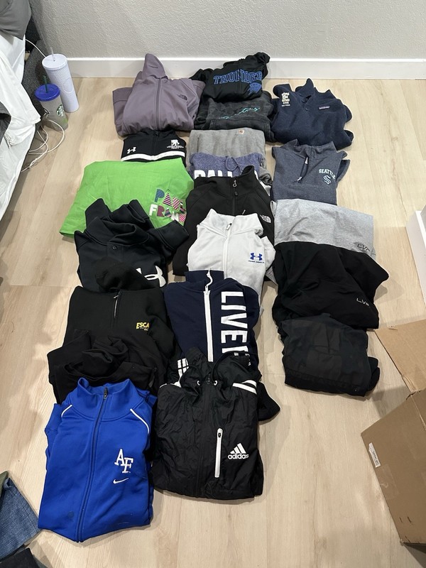 Lot of 20 NIKE Under Armour Adidas Men's Women's Athletic Bundle Jackets Pants gallery