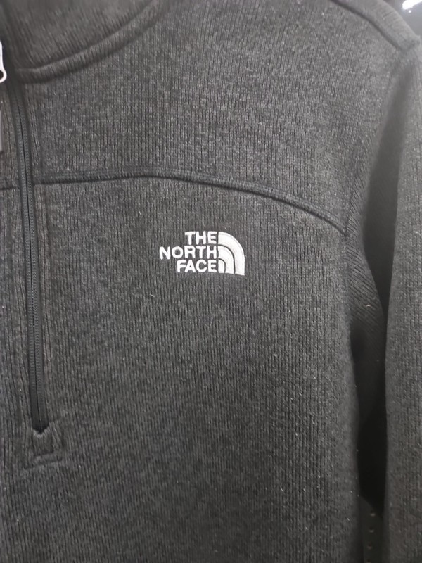 The North Face Grey Pullover Sweat Shirt Fleece Lined Unisex Sz M Sweater gallery