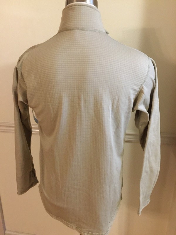 Cold Weather Pullover 1/4 Zip Medium Men Tan Beige Polartec Mid Weight Shirt gallery