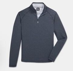 FootJoy ThermoSeries 1/4 Zip Pullover Mens XL Gray Heather Stretch Mid-Layer