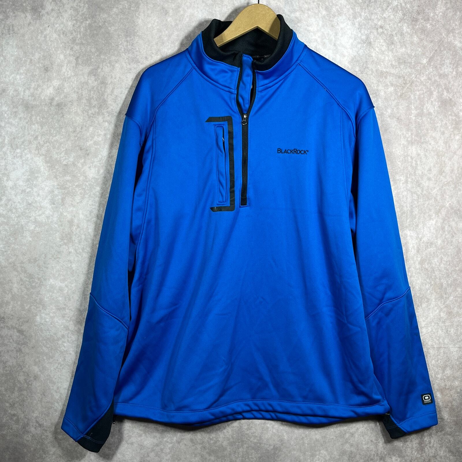 OGIO Torque Pullover Mens XL Blue Quarter Zip Long Sleeves Blackrock thleisure gallery