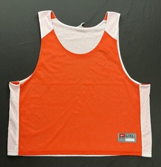GUC Nike Team Men Orange White Reversible Basketball Jersey Mesh Practice XL/L