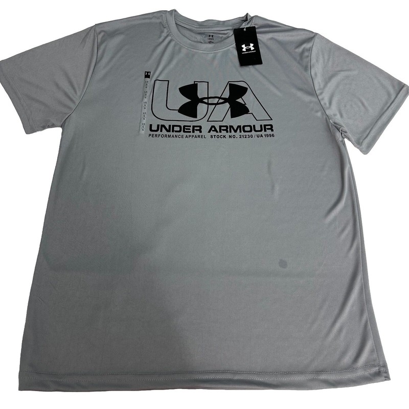 Under Armour Gray Tech Fade Tee Loose Men's T-Shirt Short Sleeve Size Large Nw gallery