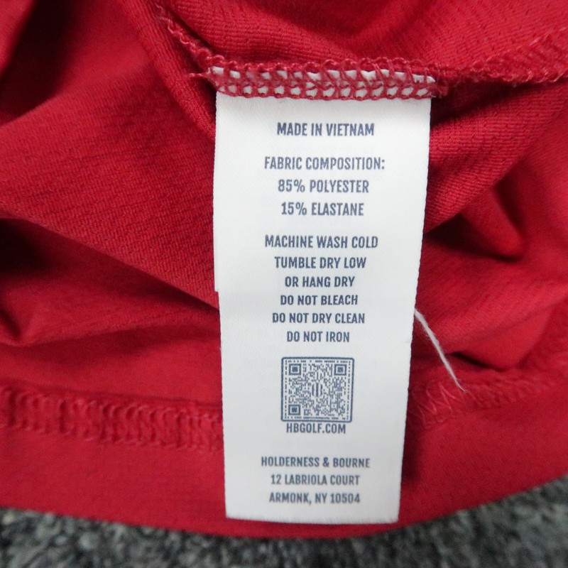 Holderness & Bourne Pullover Mens Medium Red The Bell Quarter Zip Folds Of Honor gallery