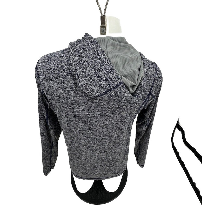 Under Armour Small Loose Men Full ZIP Hooded T-shirt Long Sleeve Stretchy ML9 gallery
