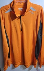 Saucony Mens 1/4 Zip Optech LX Sports Running Top Orange Size XL NWT