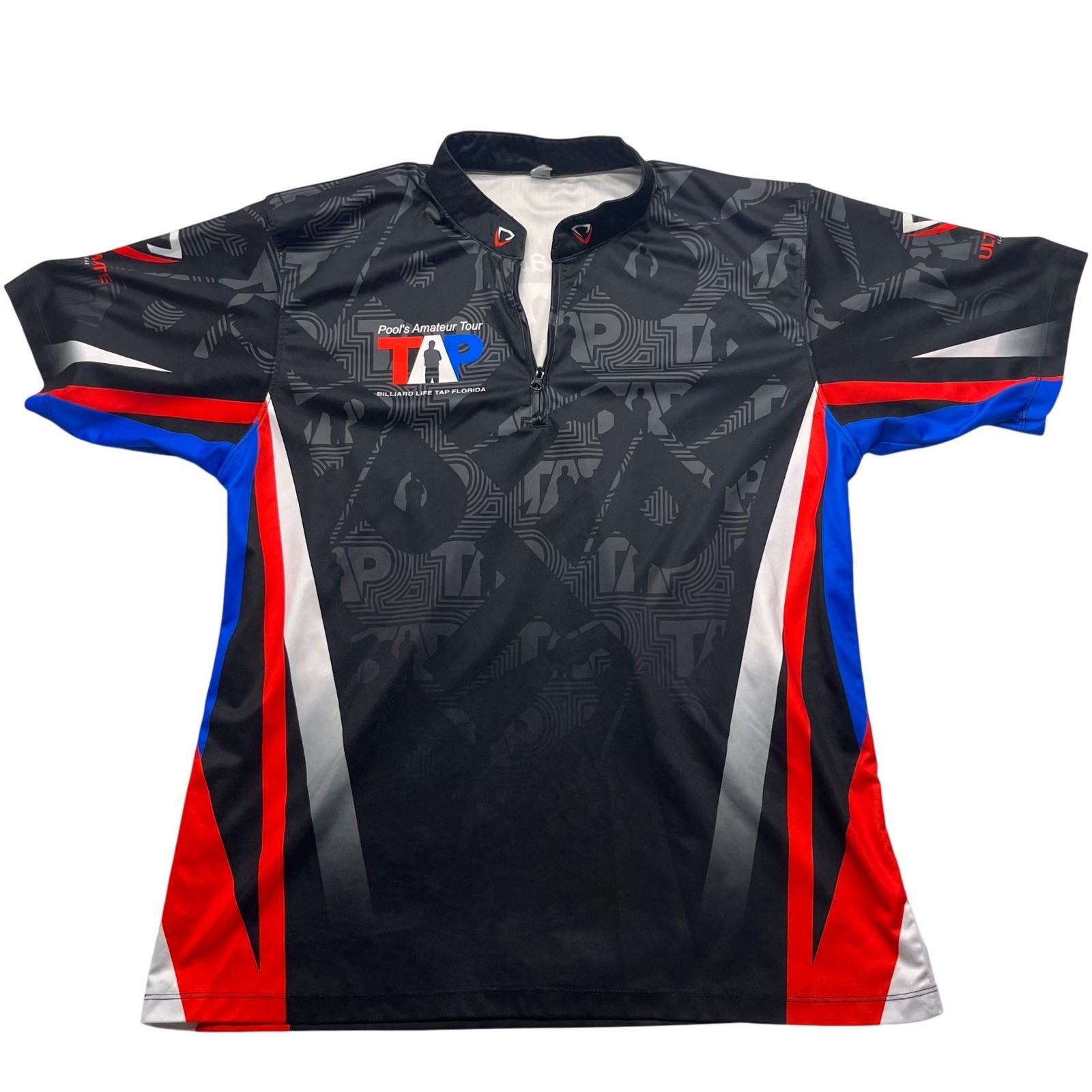Ultimate Team Gear TAP Florida Billiards Pool Amateur Tour Jersey Mens Black L gallery